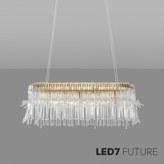 Loft Industry Modern - Hairy Glass Line Chandelier